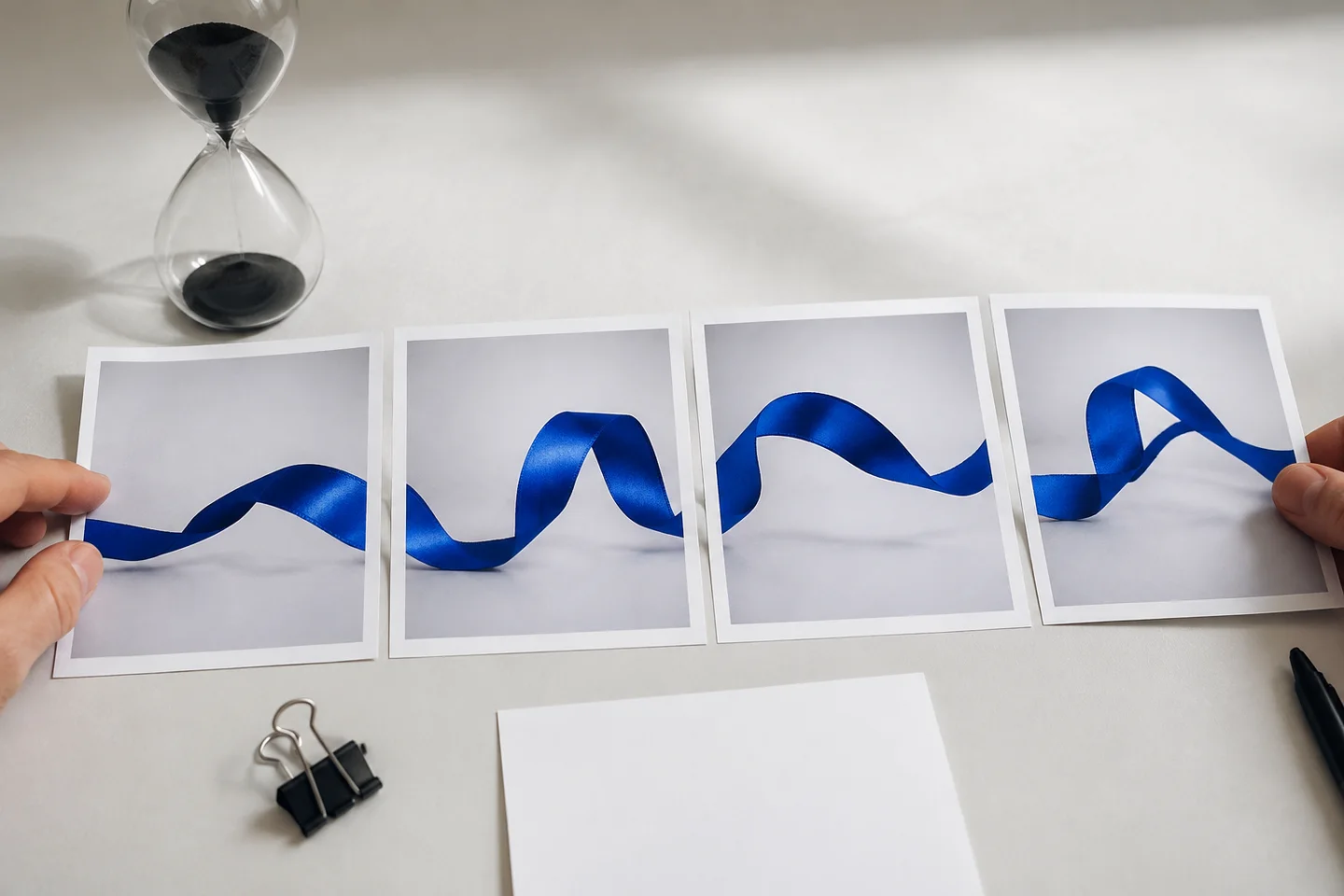 Sequential ribbon-motion prints checked for visual consistency.