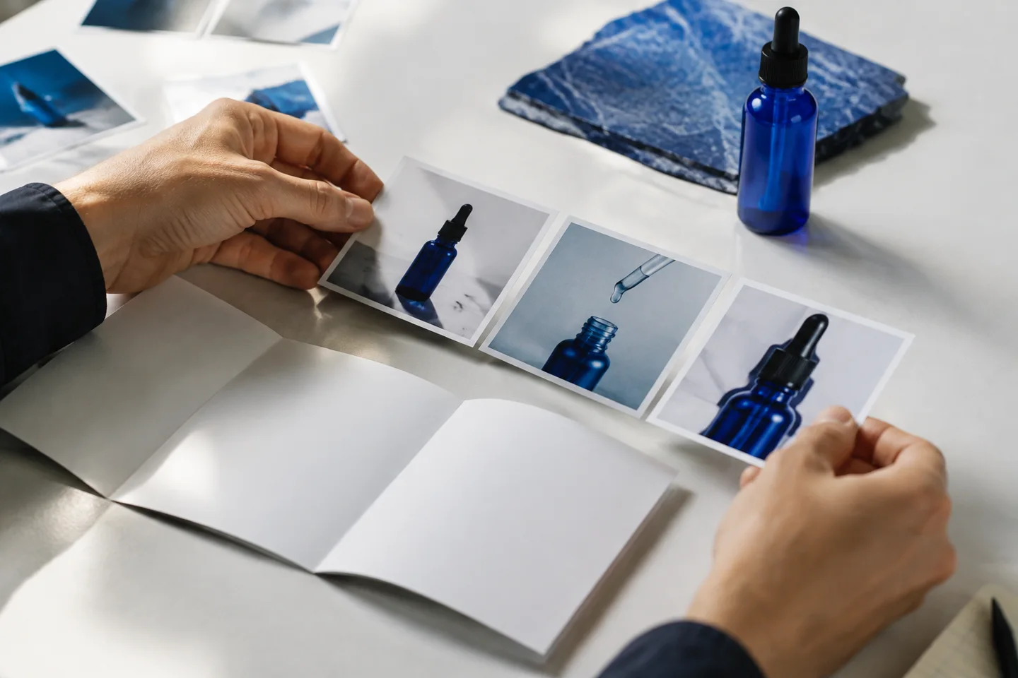 Product photographs arranged into a simple visual story.